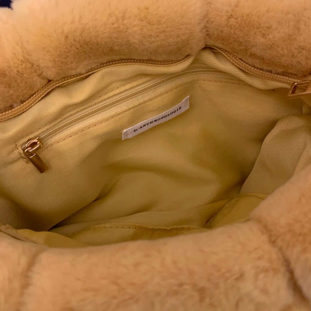 Anthropologie faux fur basket weave purse - BNWOT - Picture 3 of 4